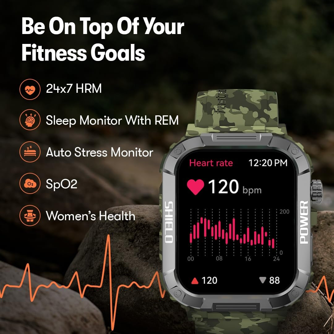 Fastrack Limitless Valor Smart Watch with 1.91" Ultra HD Display, Bluetooth Calling, SpO2, 100+ Sports Modes,Working Crown, Heart Rate & IP68 – Smartwatch for Man & Women Latest, 7-Day Battery (Black)