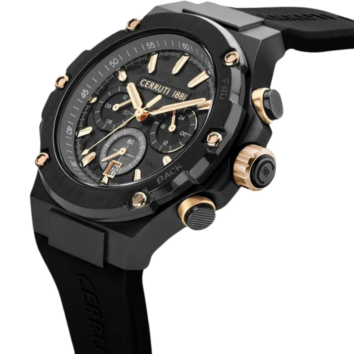 CERRUTI 1881 Lucardo Men Chronograph Watch with Silicone Strap
