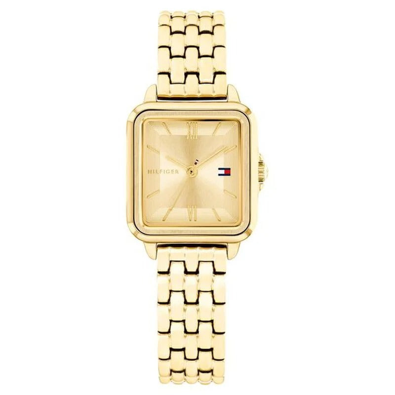 Tommy Hilfiger Quartz Analog Champagne Dial Golden Stainless Steel Strap Watch For Women