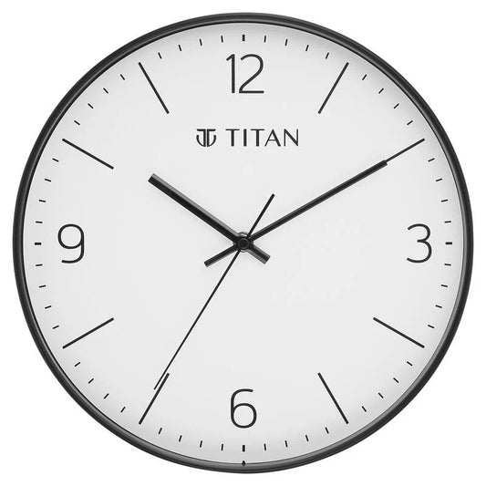 Titan Wall Clock - White faced Silent Wall Clock for Modern Homes - Decorative Wall Decor - 30 CM Dial Size Small