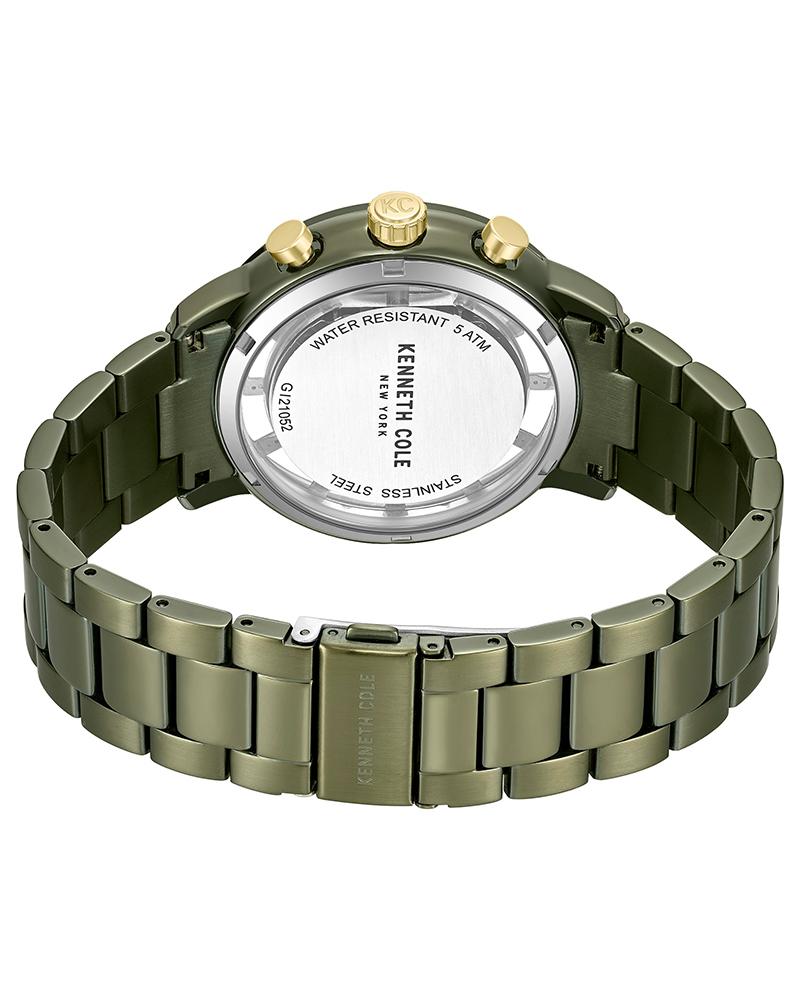 Capsule 44 mm Green Dial Stainless Steel Chronograph Watch For Men - KCWGI2105205MNW